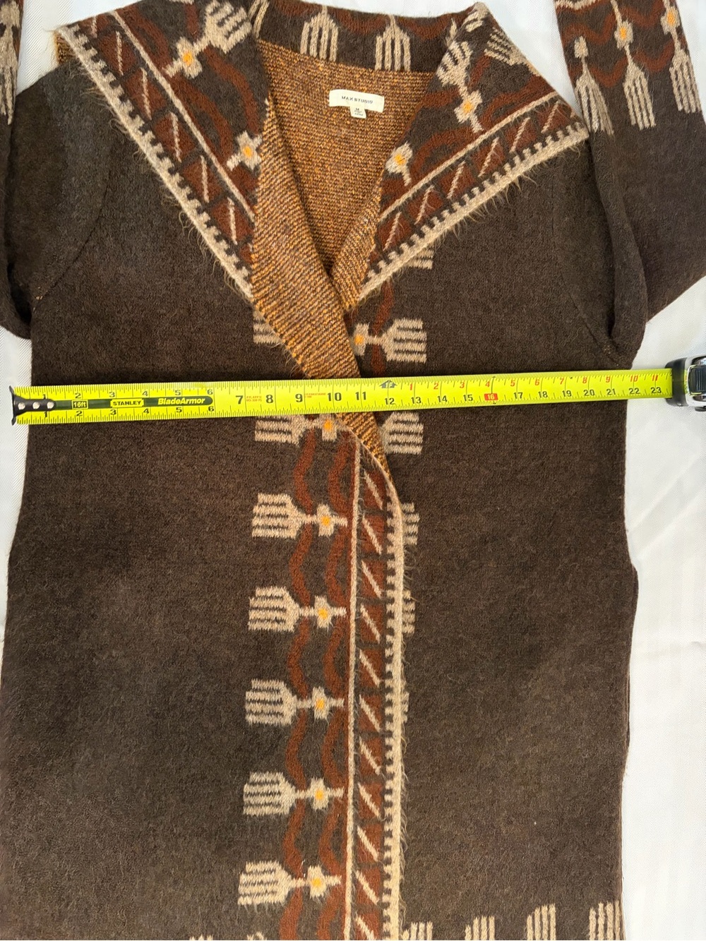 Max Studio Open Front Sweater Jacket - Size Medium - Picture 6 of 11